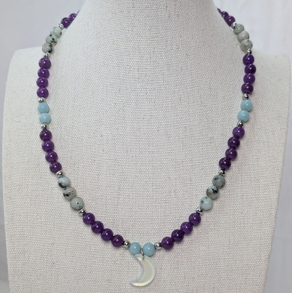 New Celestial Gemstone Artisan Necklace D102 - Picture 4 of 7